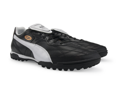 PUMA Men's Esito Classico Turf Soccer Shoes  Black/White/Bronze