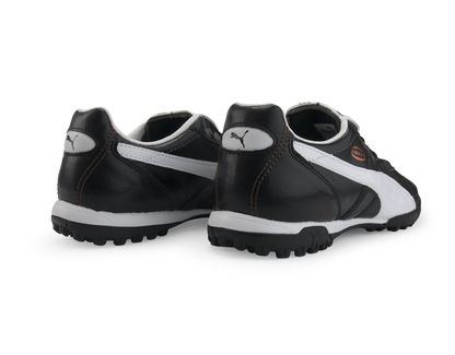 PUMA Men's Esito Classico Turf Soccer Shoes  Black/White/Bronze