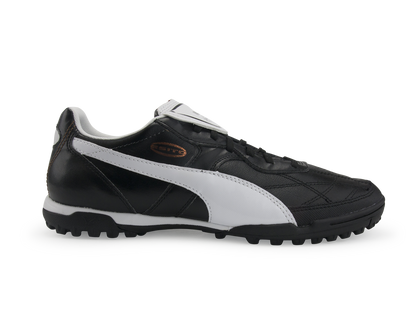 PUMA Men's Esito Classico Turf Soccer Shoes  Black/White/Bronze