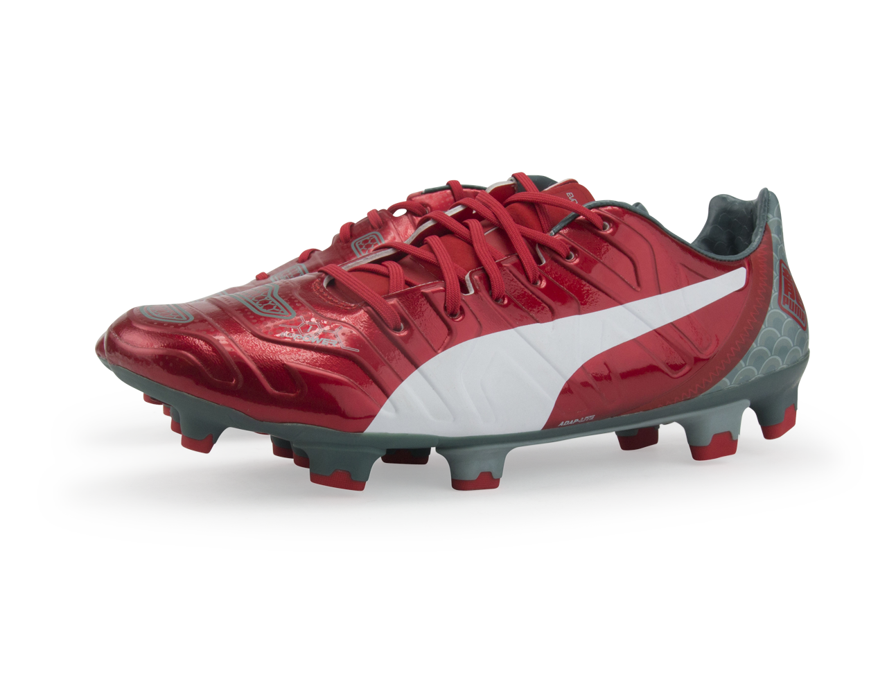 PUMA Men's evoPOWER 1.2 Graphic FG High Risk Red/White/Sea Pine