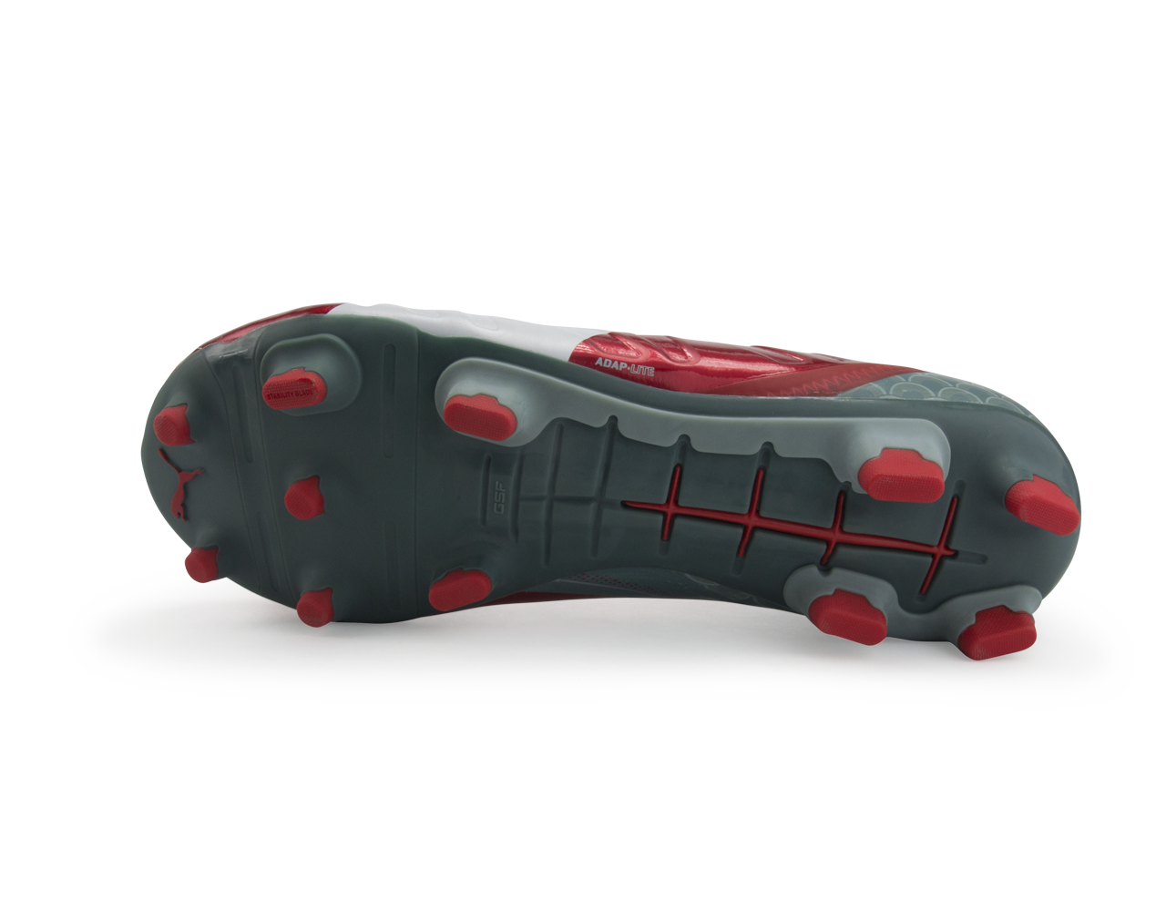 PUMA Men's evoPOWER 1.2 Graphic FG High Risk Red/White/Sea Pine