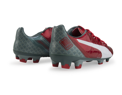 PUMA Men's evoPOWER 1.2 Graphic FG High Risk Red/White/Sea Pine