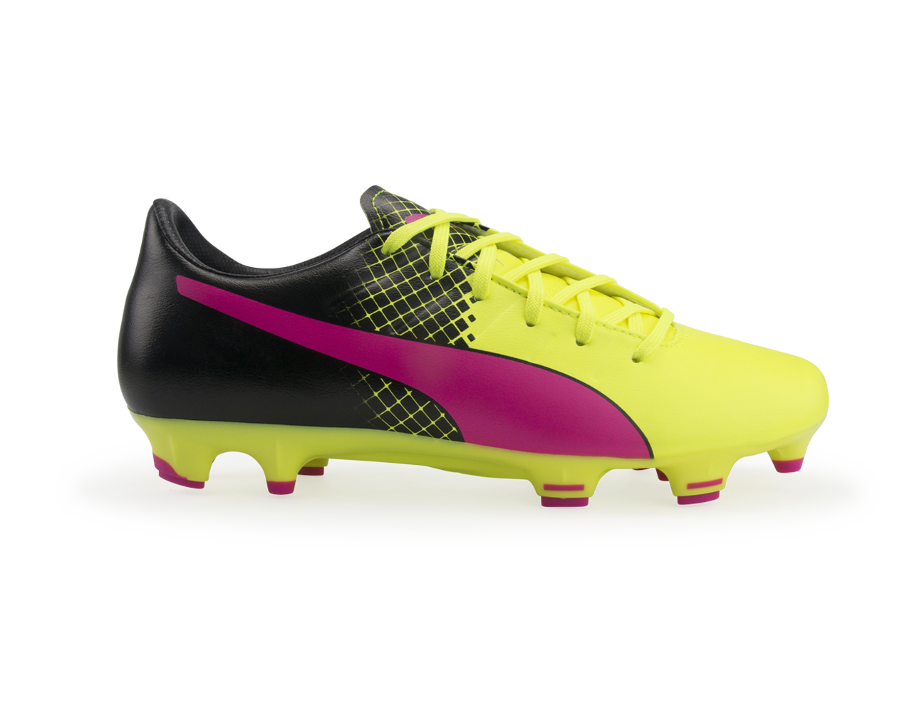 PUMA Men's evoPOWER 3.3 Tricks FG Pink Glo/Safety Yellow/Black