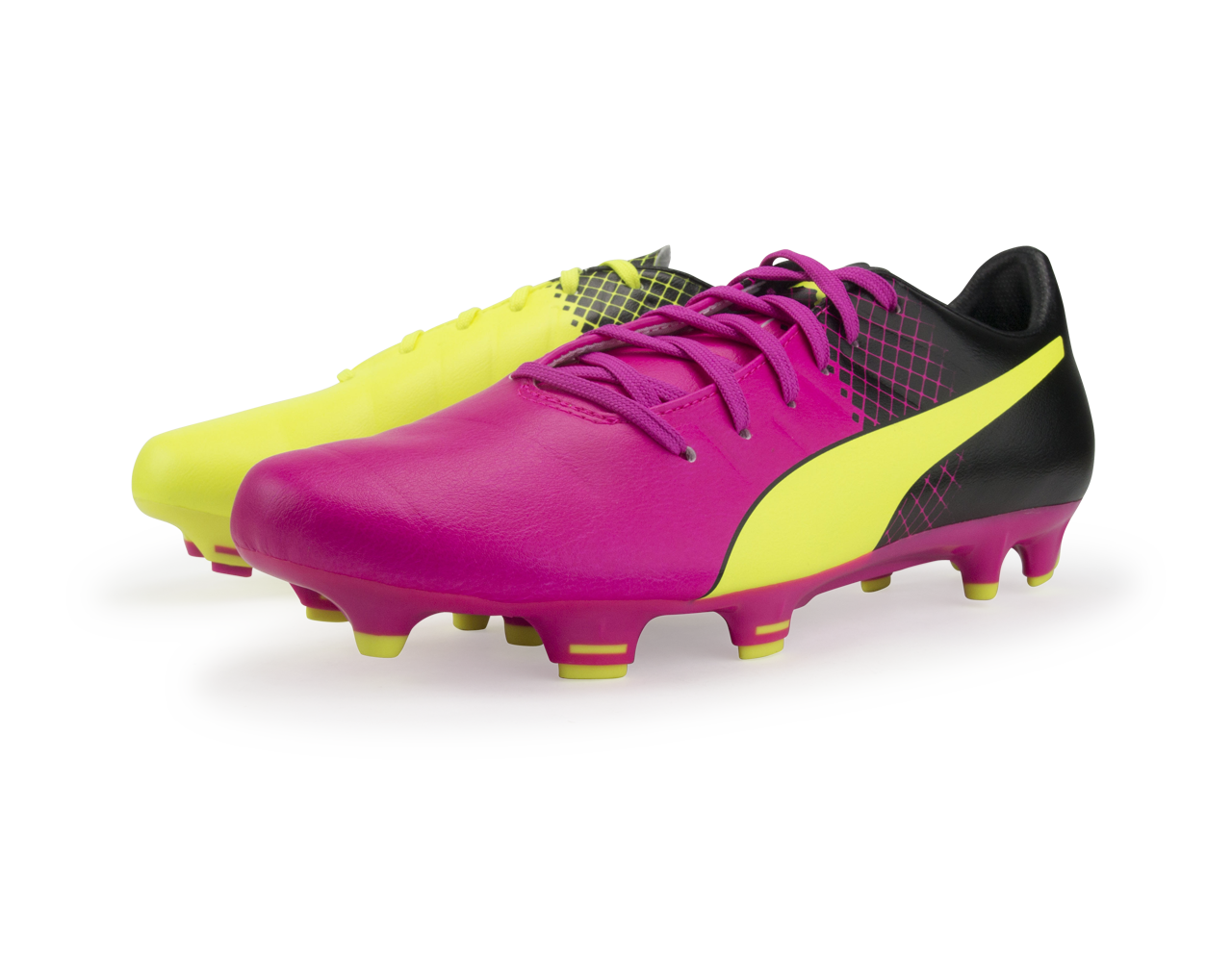PUMA Men's evoPOWER 3.3 Tricks FG Pink Glo/Safety Yellow/Black