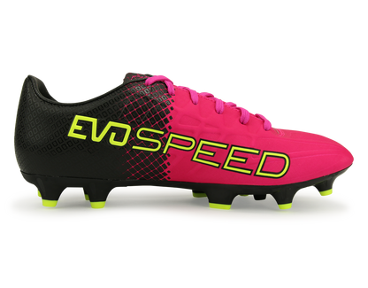 PUMA Men's evoSPEED 4.5 Tricks FG Pink Glow/Safety Yellow/Black
