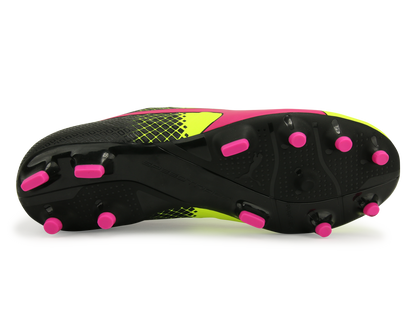 PUMA Men's evoSPEED 4.5 Tricks FG Pink Glow/Safety Yellow/Black