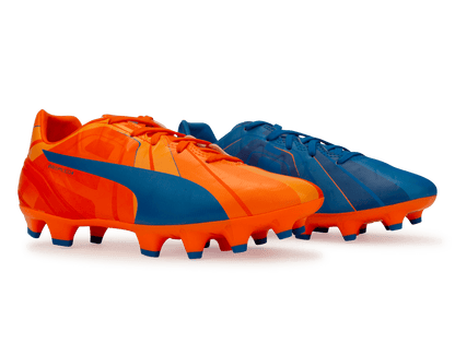 PUMA Kids evoSPEED 4 H2H FG Orange Clown Fish/Electric Blue Lemonade