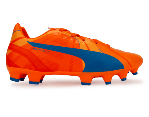 PUMA Kids evoSPEED 4 H2H FG Orange Clown Fish/Electric Blue Lemonade