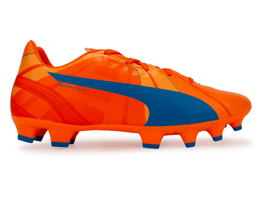PUMA Kids evoSPEED 4 H2H FG Orange Clown Fish/Electric Blue Lemonade