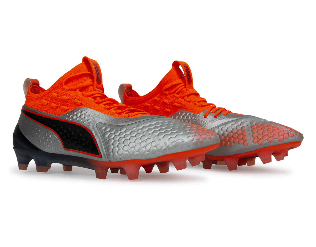 PUMA Men's One 1 Syn FG/AG Silver Orange/Black