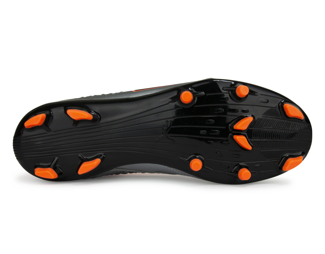 PUMA Men's One 3 Leather FG Silver Orange/Black