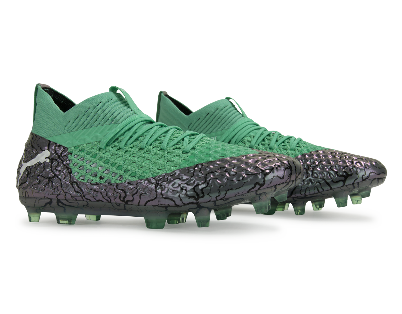 PUMA Men's FUTURE 2.1 NETFIT FG/AG Shift Green/White