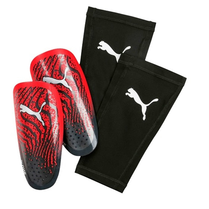 PUMA One 17.3 Slip Shin Guards Red Blast/Black