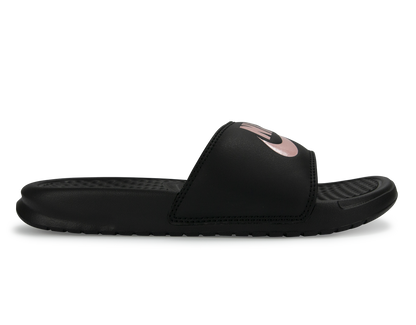 Nike Women's Benassi JDI Sandal Black/Rose Gold