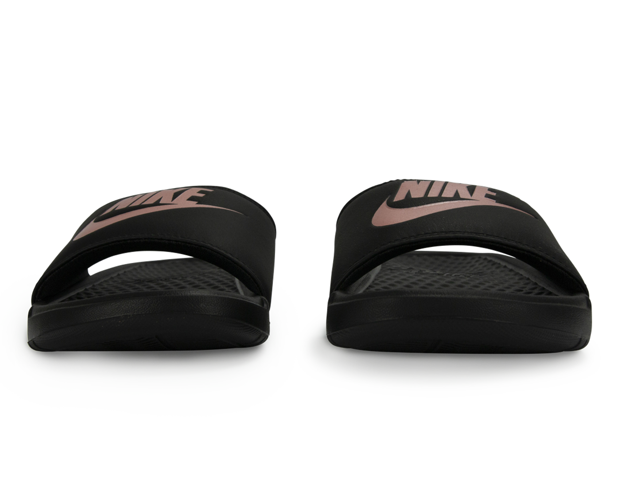 Nike Women's Benassi JDI Sandal Black/Rose Gold
