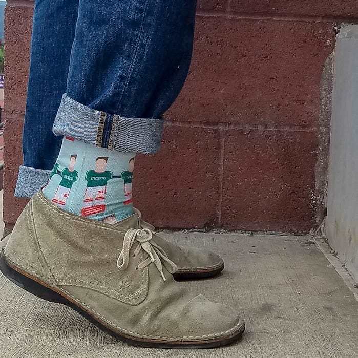 Sockatines Men's Futbolito Lifestyle Sock White/Black/Green
