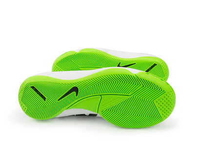 Nike Kids Mercurial Victory IV Indoor Soccer Shoes White/Black/ Electric Green