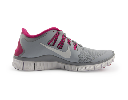 Nike Women's Free 5.0+ Running Shoes Wolf Grey/White/Pink Force