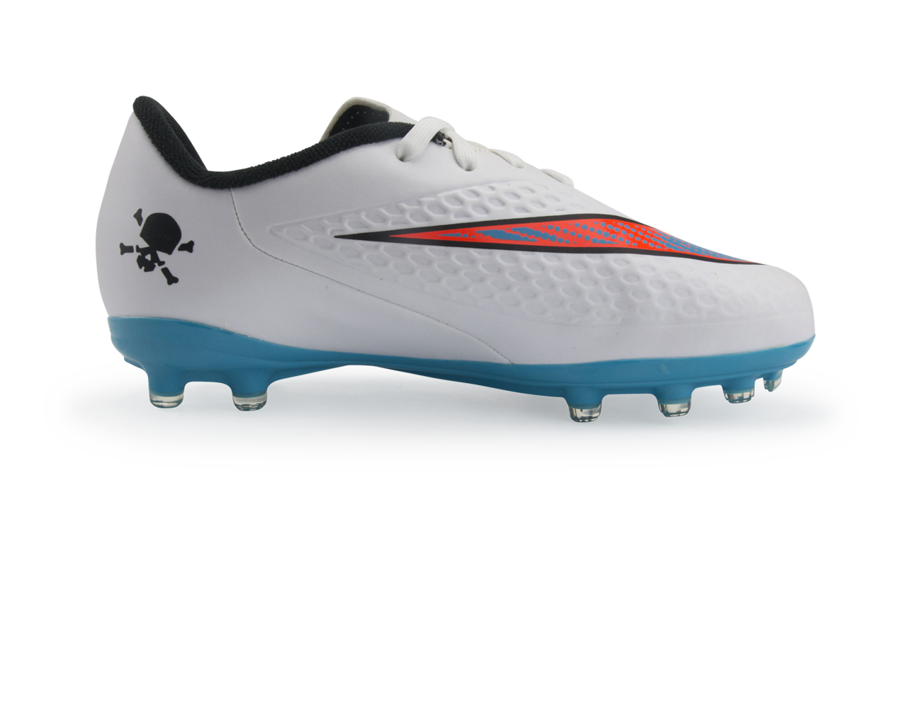 Nike Kids Hypervenom Phelon FG White/Blue Lagoon/Crimson Black