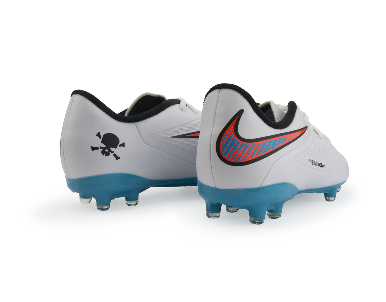 Nike Kids Hypervenom Phelon FG White/Blue Lagoon/Crimson Black