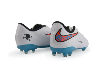 Nike Kids Hypervenom Phelon FG White/Blue Lagoon/Crimson Black