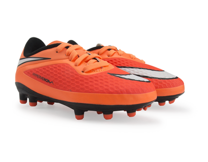 Nike Kids Hypervenom Phelon FG Hyper Crimson/White/Atomic Orange