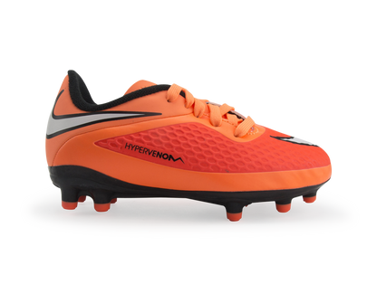 Nike Kids Hypervenom Phelon FG Hyper Crimson/White/Atomic Orange