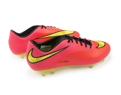 Nike Men's Hypervenom Phatal FG Bright Crimson/Volt/Hyper Punch