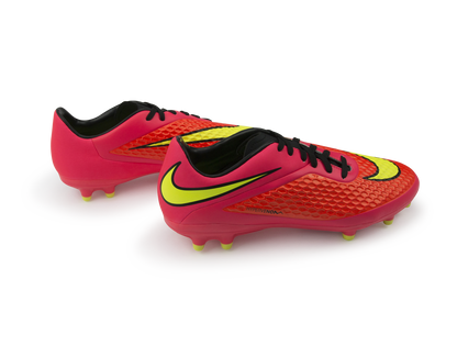 Nike Men's Hypervenom Phelon FG Bright Crimson/Volt/Hyper Punch