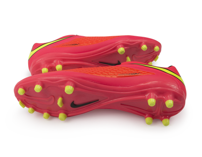 Nike Men's Hypervenom Phelon FG Bright Crimson/Volt/Hyper Punch