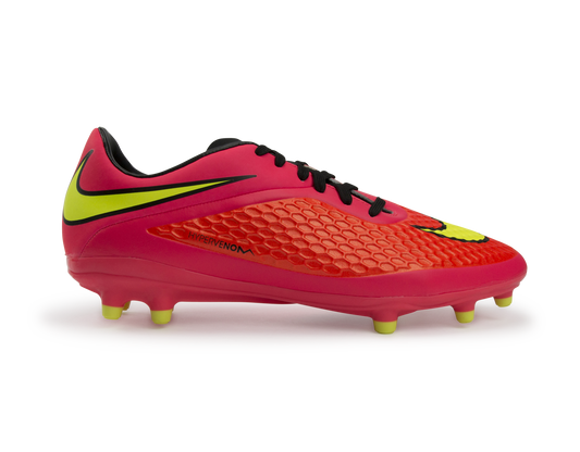 Nike Men's Hypervenom Phelon FG Bright Crimson/Volt/Hyper Punch