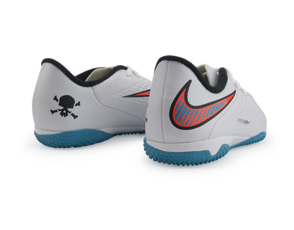 Nike Kids Hypervenom Phelon Indoor Soccer Shoes White/Blue Lagoon/Total Crimson