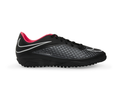 Nike Men's Hypervenom Phelon Turf Soccer Shoes Black/Black/Hyper Punch