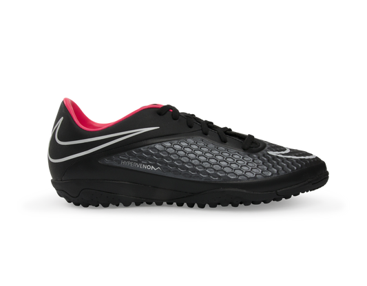 Nike Men's Hypervenom Phelon Turf Soccer Shoes Black/Black/Hyper Punch