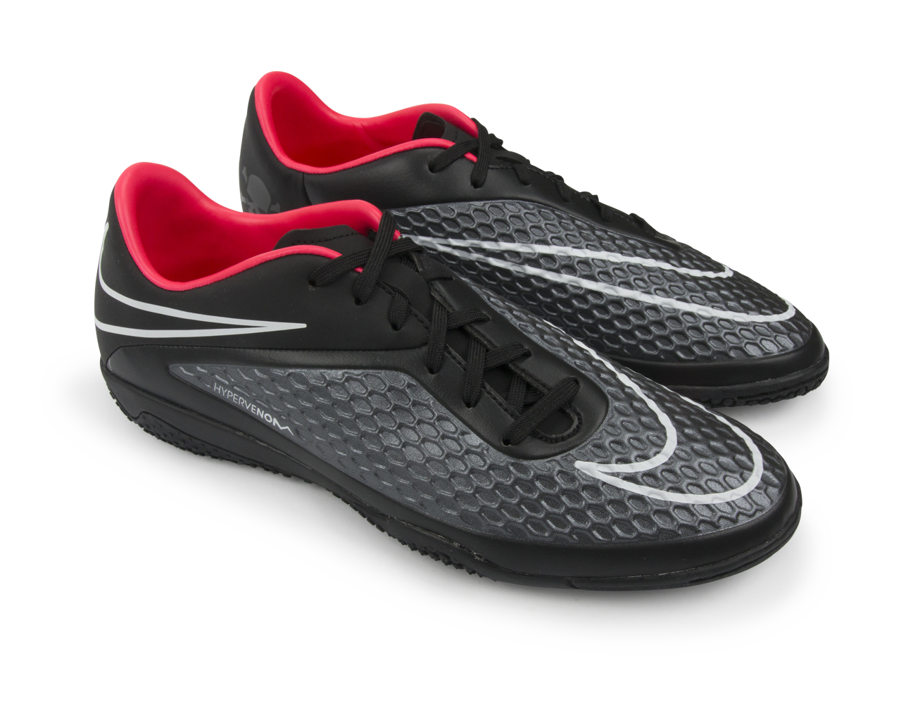 Nike Men's Hypervenom Phelon Indoor Soccer Shoes Black/Black/Hyper Punch