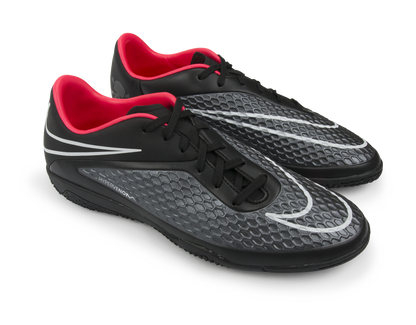 Nike Men's Hypervenom Phelon Indoor Soccer Shoes Black/Black/Hyper Punch