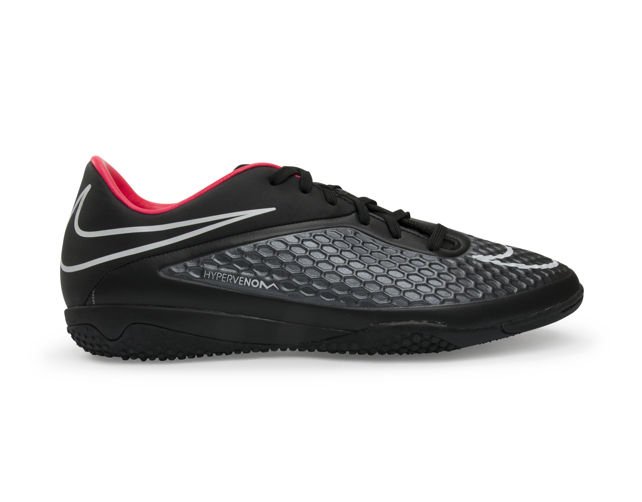 Nike Men's Hypervenom Phelon Indoor Soccer Shoes Black/Black/Hyper Punch