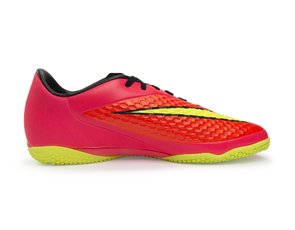 Nike Men's Hypervenom Phelon Indoor Soccer Shoes Bright Crimson/Volt/Hyper Punch