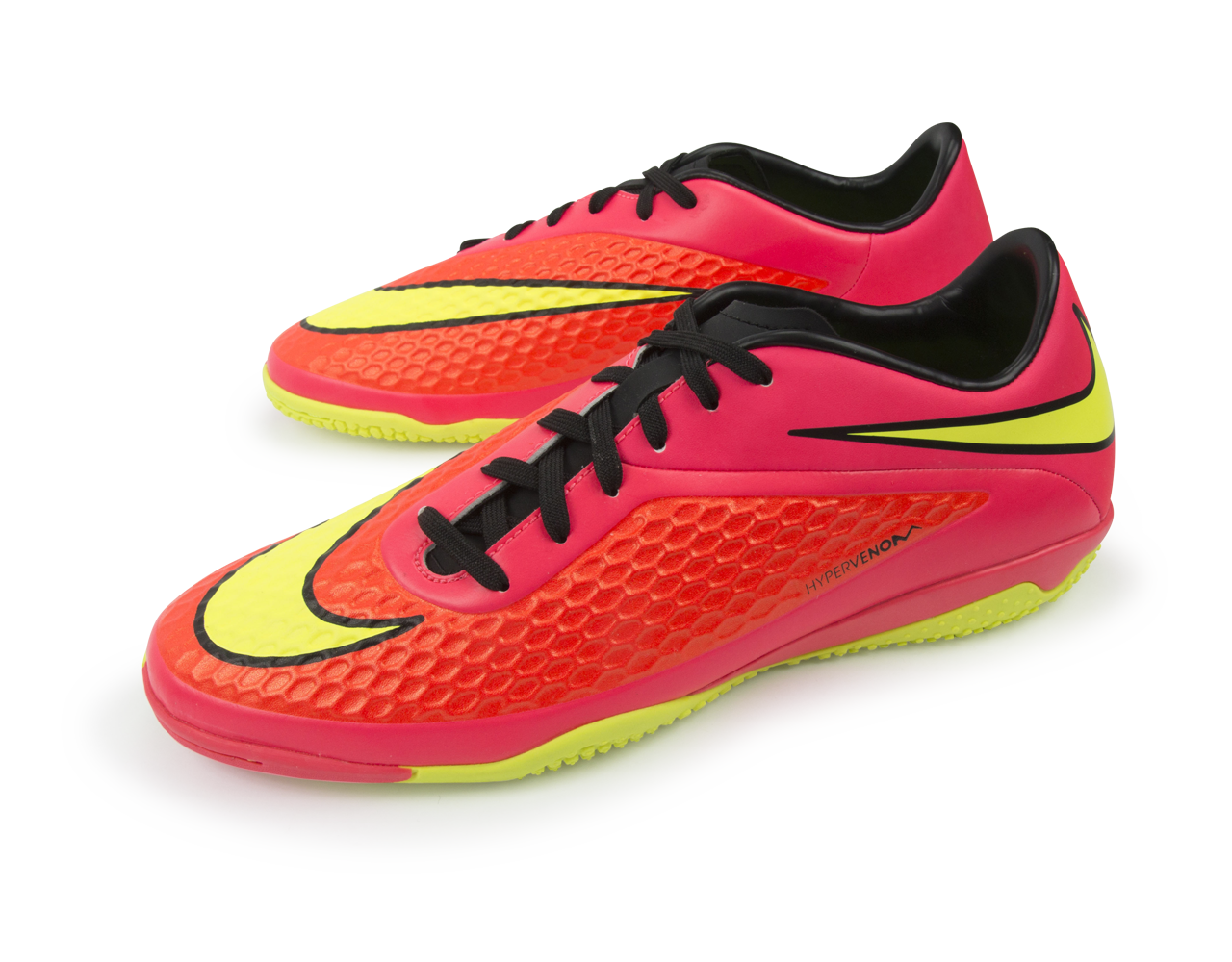 Nike Men's Hypervenom Phelon Indoor Soccer Shoes Bright Crimson/Volt/Hyper Punch