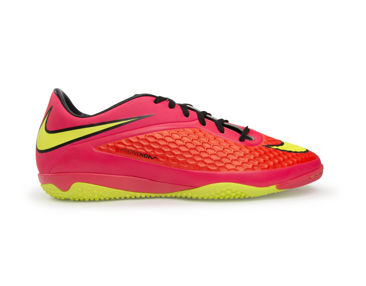 Nike Men's Hypervenom Phelon Indoor Soccer Shoes Bright Crimson/Volt/Hyper Punch