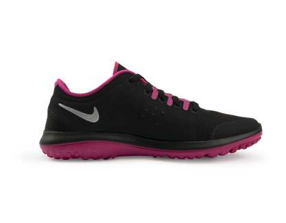 Nike Women's Nike FS Lite Running Shoes Black/Metallic Silver/Pink