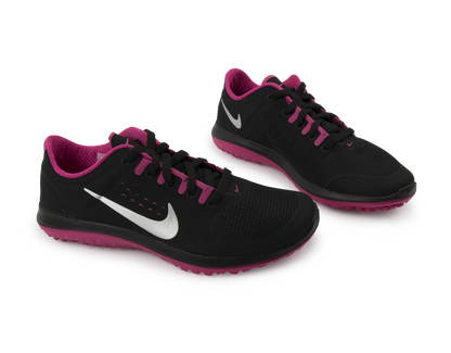 Nike Women's Nike FS Lite Running Shoes Black/Metallic Silver/Pink