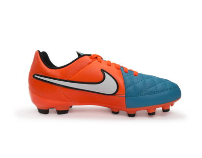 Nike Kids Tiempo Genio Leather FG Neo Turquoise/White/Hyper Crimson