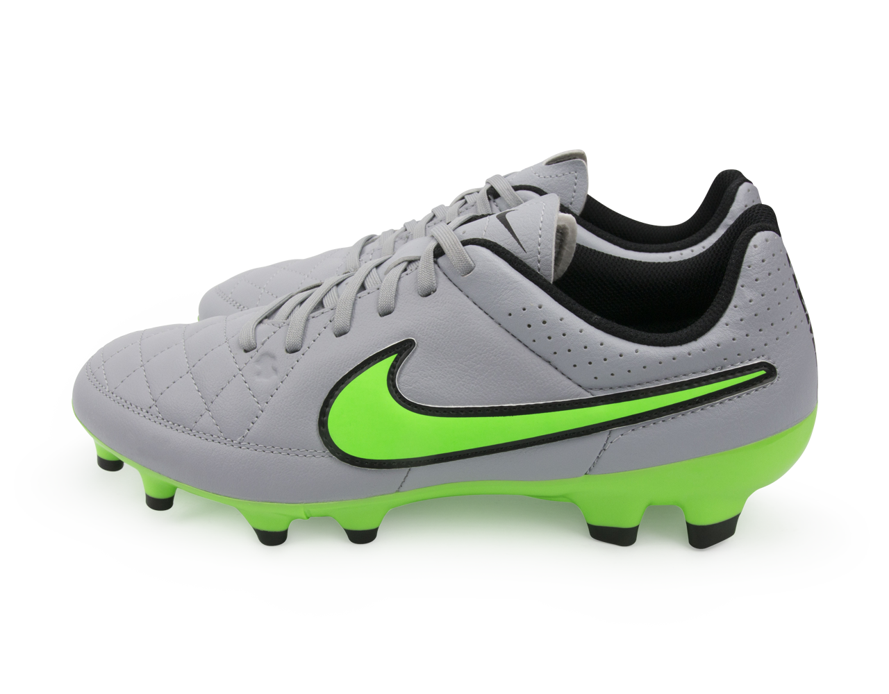 Nike Men's Tiempo Genio FG Wolf Grey/Green Strike/Black