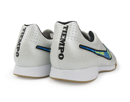 Nike Men's Tiempo Genio Leather Indoor Soccer Shoes White/Volt/Soar/Black