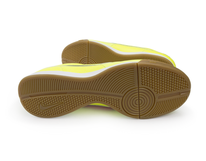 Nike Men's Tiempo Genio Leather Indoor Soccer Shoes Volt/Hyper Punch/Black