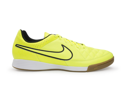 Nike Men's Tiempo Genio Leather Indoor Soccer Shoes Volt/Hyper Punch/Black