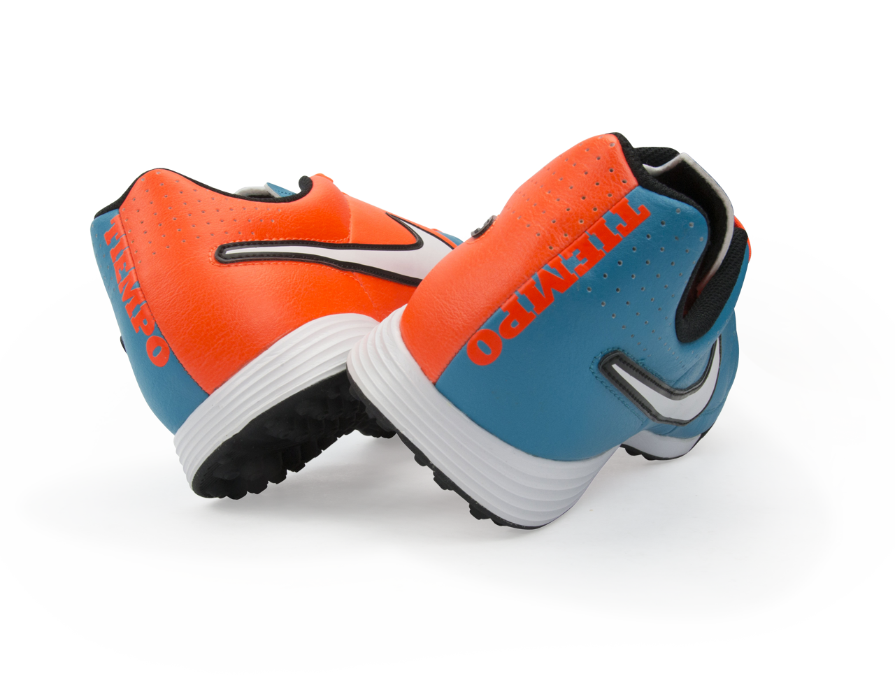 Nike Men's Tiempo Genio Leather Turf Soccer Shoes Neo Turquoise/White/Hyper Crimson