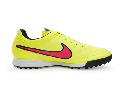 Nike Men's Tiempo Genio Leather Turf Soccer Shoes Volt/Hyper Punch/Black