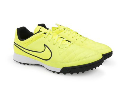 Nike Men's Tiempo Genio Leather Turf Soccer Shoes Volt/Hyper Punch/Black